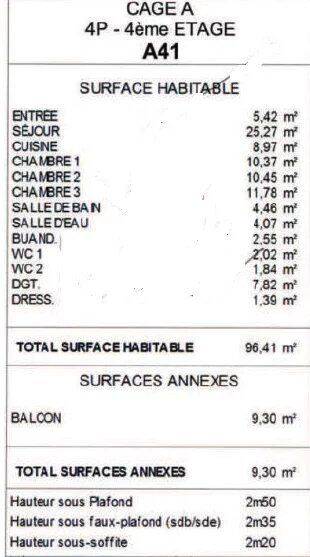 Appartement 4 pièces 96 m² · à Trappes · 96,4 m² · 1 421 €/mois