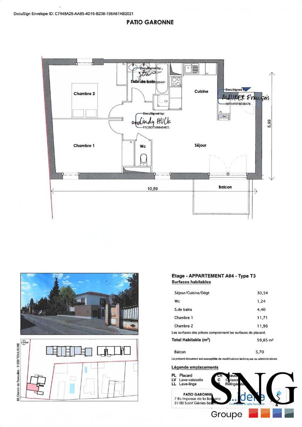 Appartement 3 pièces 60 m² · à Toulouse · 60 m² · 798 €