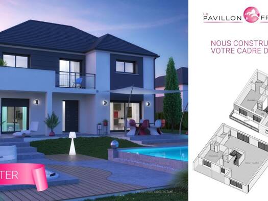 Terrain avec maison neuve à vendre 380 950 € 5 pièces 4 chambres 140 m² 310 m² de terrain Boissise-le-Roi 77310