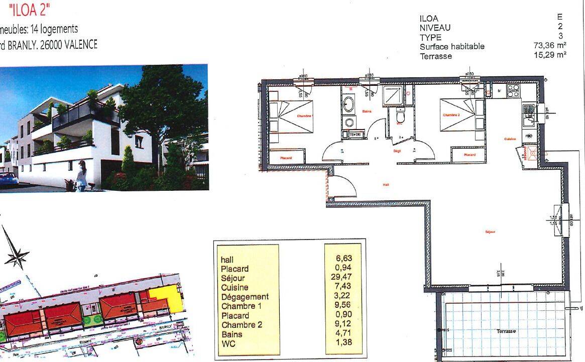 Appartement 3 pièces 73 m² · à Valence · 73 m² · 920 €