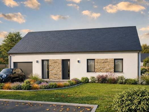 Terrain avec maison neuve à vendre 242 179 € 5 pièces 4 chambres 92 m² 778 m² de terrain Baulon 35580