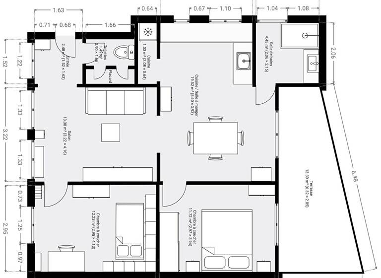 Appartement à vendre 698 000 € 4 pièces 2 chambres 71 m² Étage 1/5 Trudaine-Maubeuge Paris 9ème arrondissement 75009