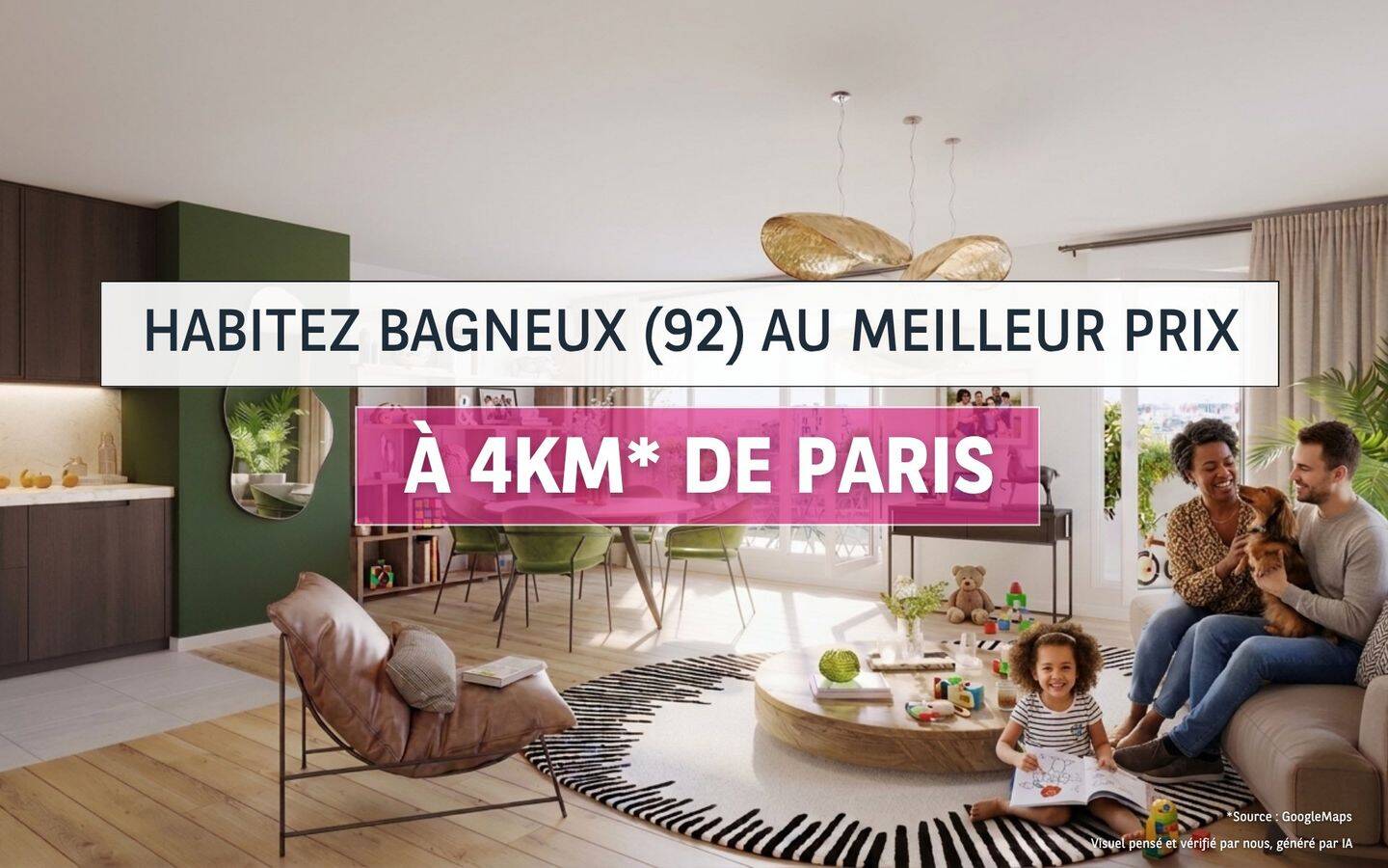 Appartement 3 pièces 71 m² · à Bagneux · 70,8 m² · 384 196 €