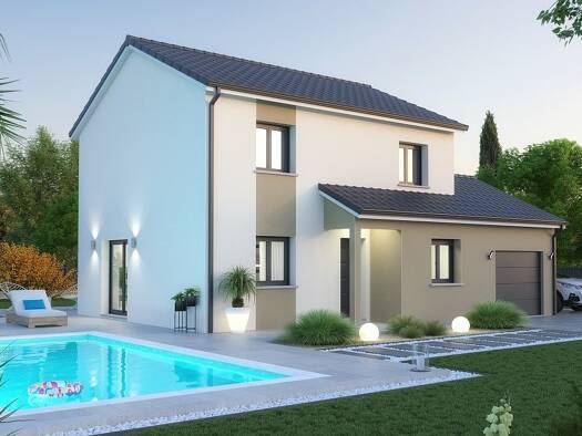 Terrain avec maison neuve à vendre 332 000 € 6 pièces 4 chambres 125 m² 1 000 m² de terrain Pré Latour-La Vitrée-Le Saut du Cerf Pont-à-Mousson 54700