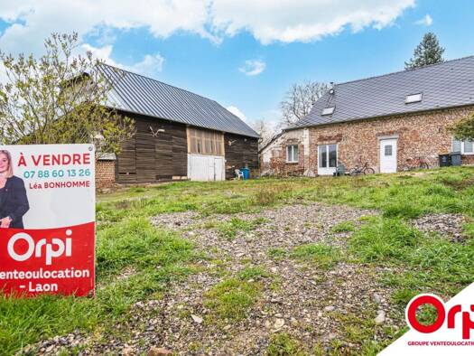 Maison à vendre 124 900 € 4 pièces 3 chambres 127 m² 4 736 m² de terrain Voulpaix 02140