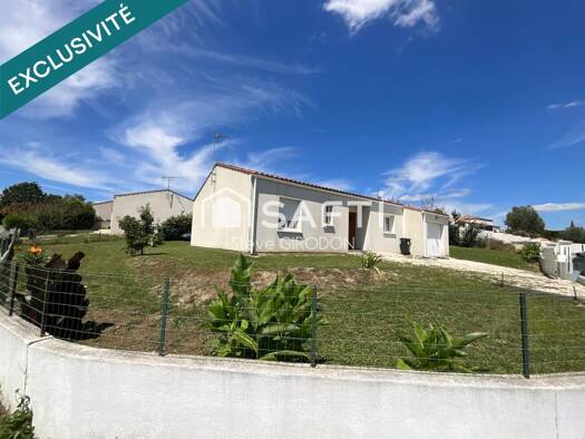 Maison de plain-pied à vendre 168 000 € 4 pièces 3 chambres 89 m² 683 m² de terrain L'Île-d'Elle 85770