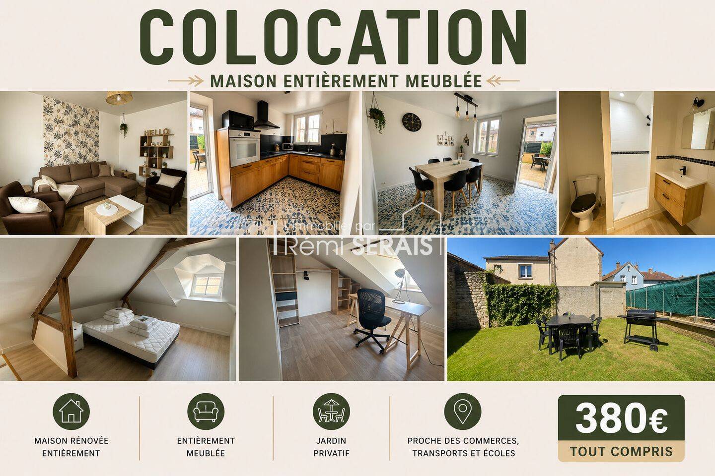 2 pièces 60 m² · à Flers · 60,1 m² · 360 €/mois