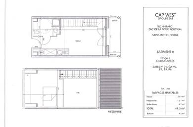 Duplex à vendre 117 000 € 2 pièces 1 chambre 37 m² Étage 2/1 Sainte Radegonde Saint Michel sur Orge 91240