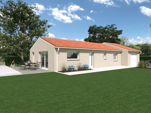 Terrain avec maison neuve à vendre 248 380 € 4 pièces 3 chambres 93 m² 572 m² de terrain Hautecourt-Romanèche 01250