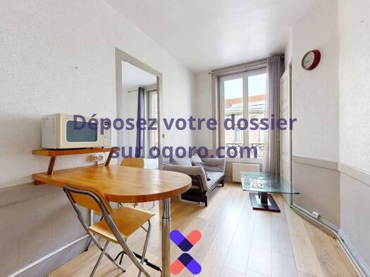 Appartement à louer - logement étudiant 450 € 2 pièces 1 chambre 29,5 m² 2ème étage Carnot-Le Marais Saint-Étienne 42000