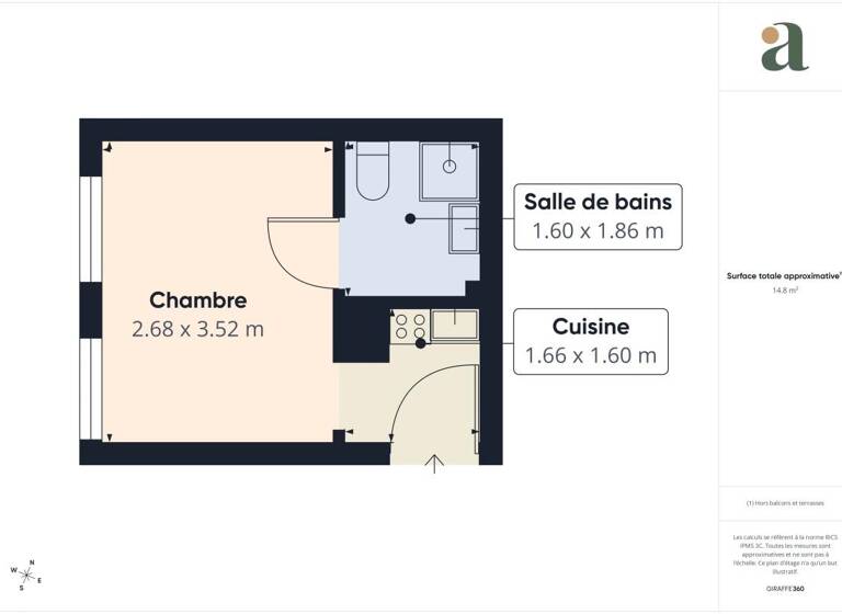 Appartement à vendre 212 500 € 1 pièce 17 m² RDC/1 dès le 01/06/2028 Enfants Rouges Paris 3ème arrondissement 75003