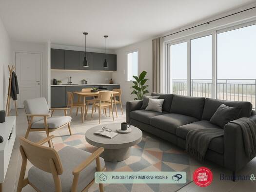 Appartement à vendre - neuf 320 000 € 3 pièces 2 chambres 60 m² La Prevote Thiais 94320