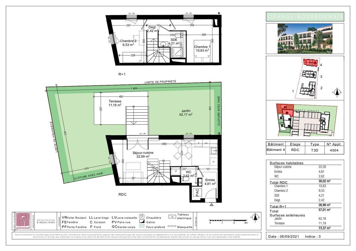 Appartement 3 pièces 57 m² · à Orange · 57 m² · 752 €