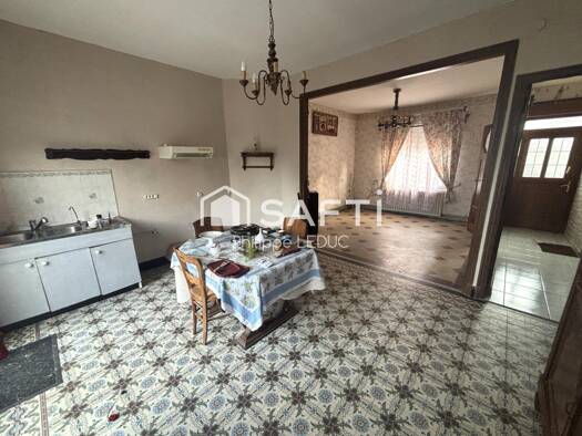 Maison à vendre 98 000 € 3 pièces 2 chambres 83 m² 263 m² de terrain Neuville-Saint-Rémy 59554