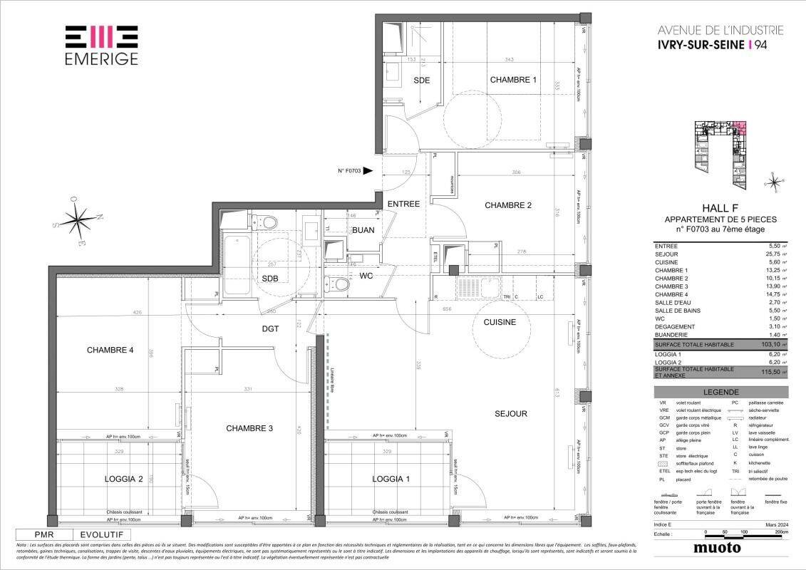 Appartement 5 pièces 103 m² · à Ivry-sur-Seine · 103 m² · 1 620 €/mois