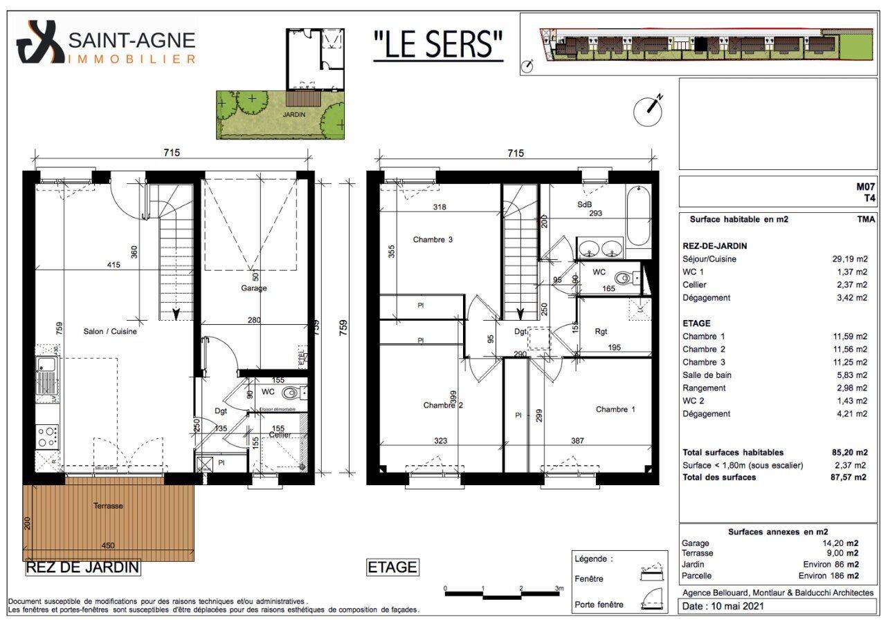 Maison 4 pièces 85 m² · à Aucamville · 85 m² · 937 €/mois