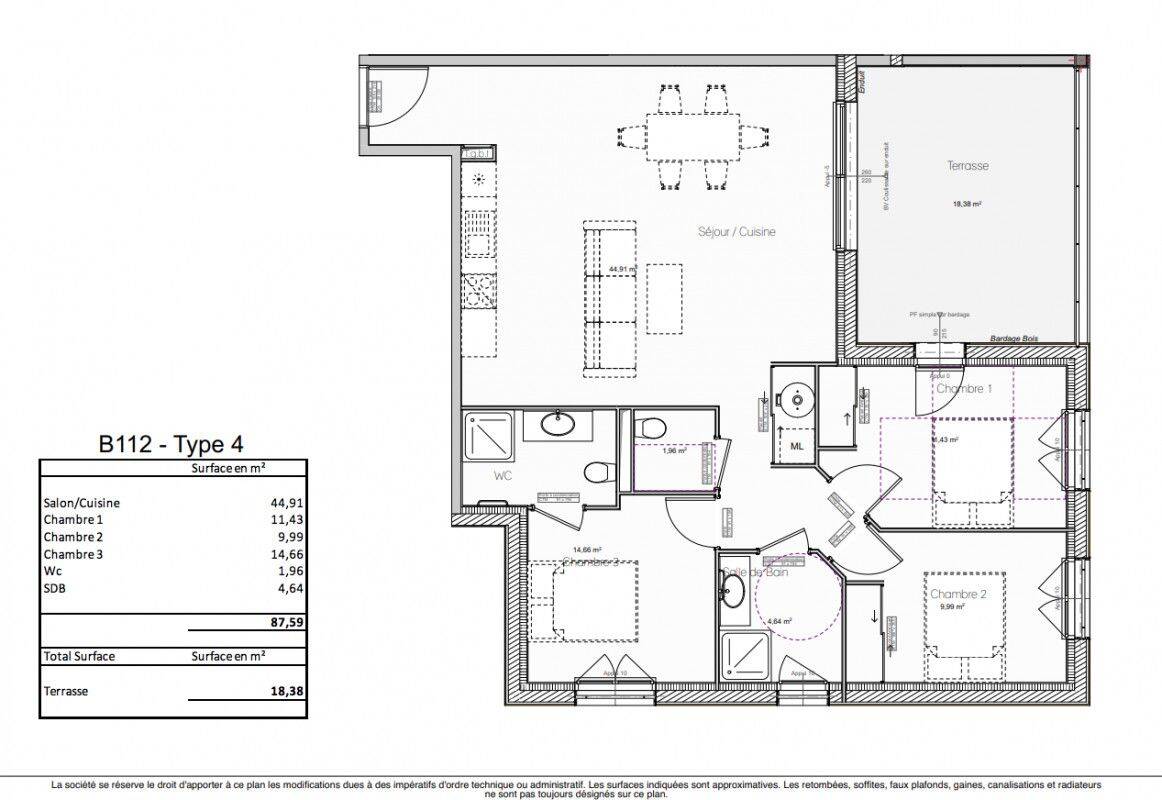 Appartement 4 pièces 88 m² · à Calvi · 87,6 m² · 514 552 €