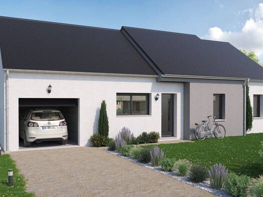 Terrain avec maison neuve à vendre 173 253 € 4 pièces 3 chambres 87 m² 1 256 m² de terrain Saint-Quentin-sur-Indrois 37310