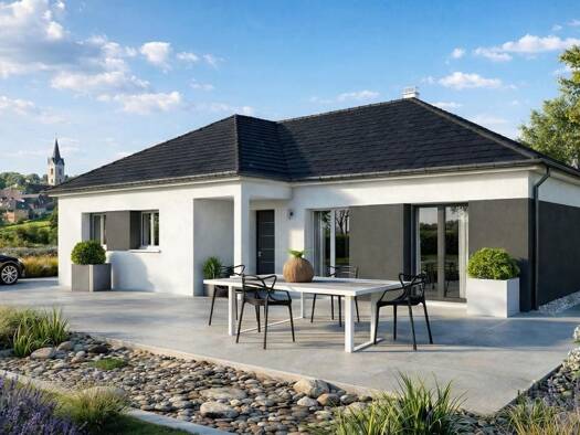 Terrain avec maison neuve à vendre 192 620 € 3 pièces 2 chambres 72 m² 1 308 m² de terrain Chaumercenne 70140