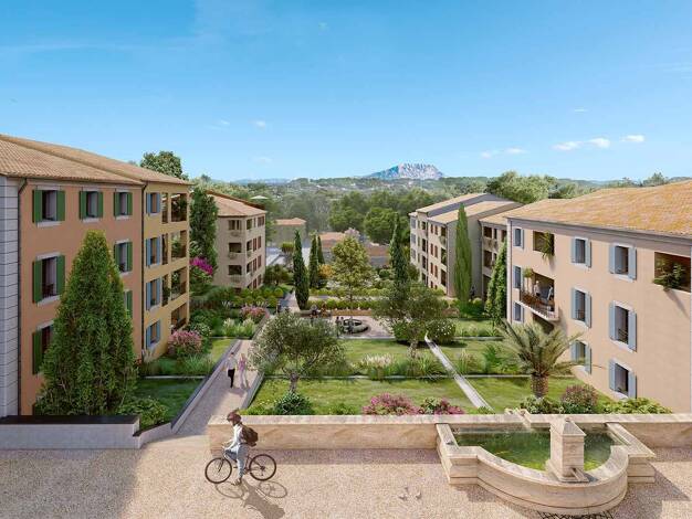 Appartement à vendre - neuf 237 000 € 2 pièces 1 chambre 42,3 m² RDC La Duranne Aix-en-Provence 13100
