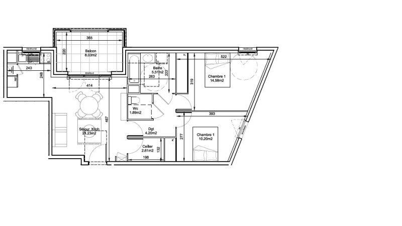Appartement 3 pièces 63 m² · à Neuville-sur-Saône · 63,2 m² · 936 €/mois
