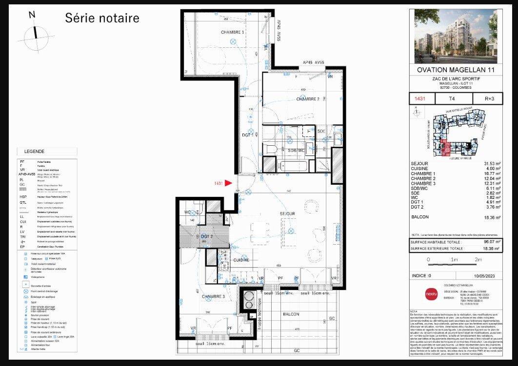 Appartement 4 pièces 96 m² · à Colombes · 96 m² · 1 839 €