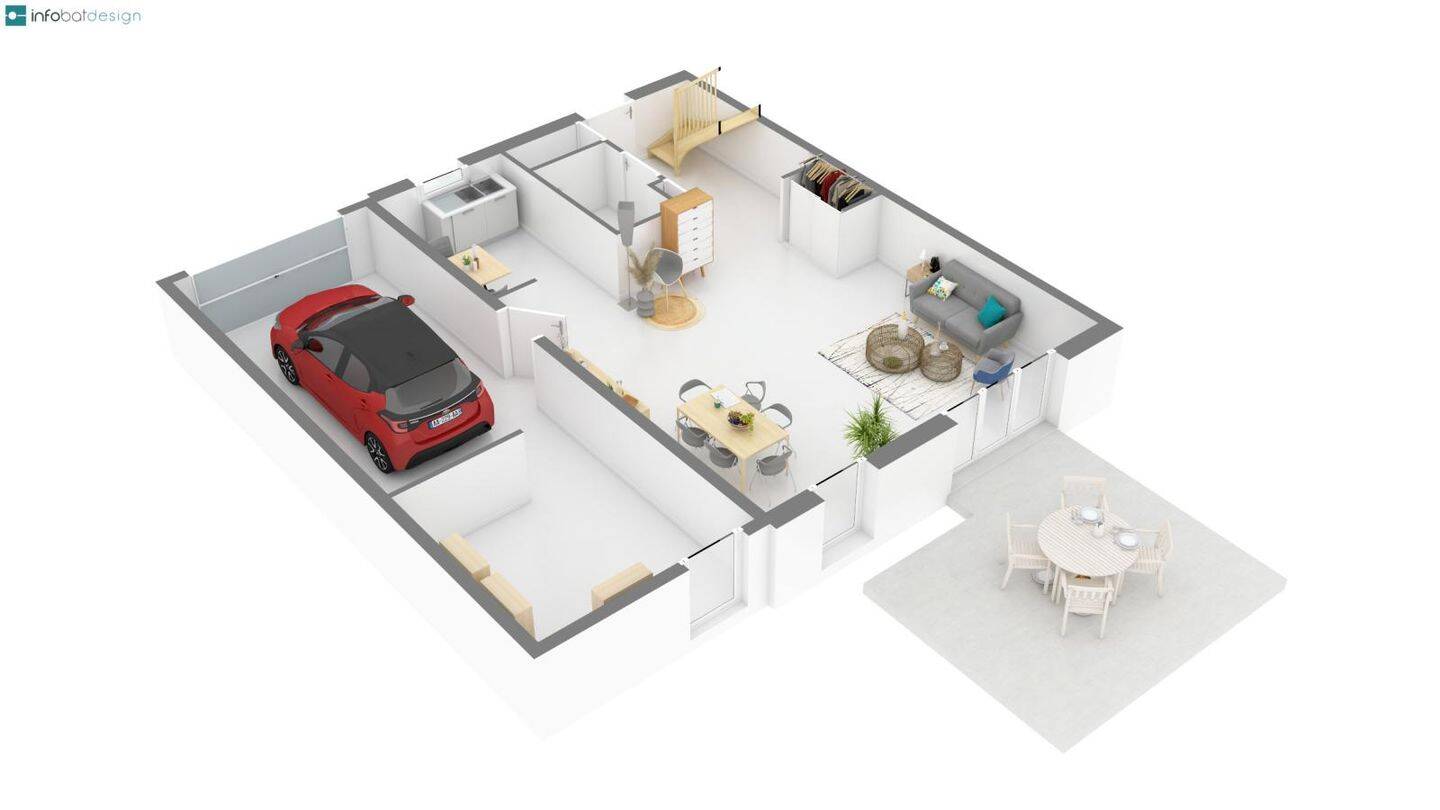 Maison 4 pièces 90 m² · à Angerville-la-Martel · 90 m² · 761 €/mois