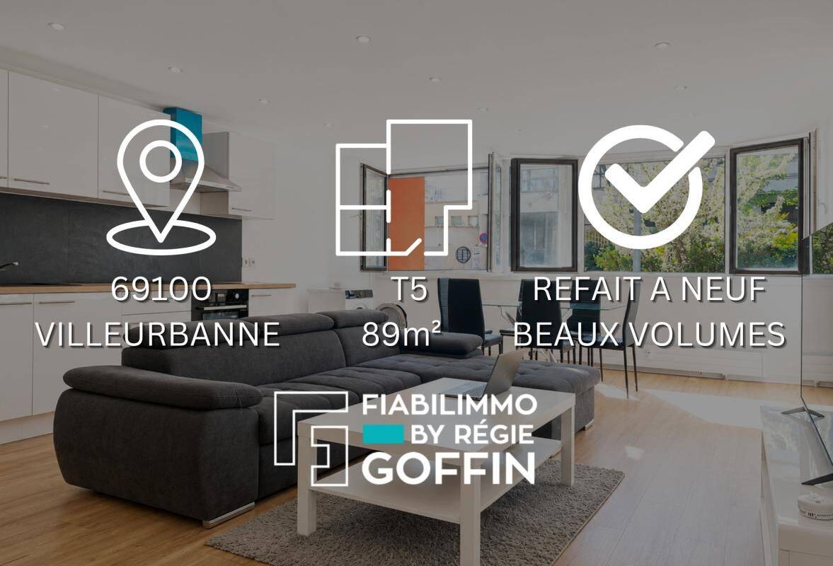 Appartement 5 pièces 89 m² · à Villeurbanne · 89 m² · 249 000 €