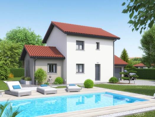 Terrain avec maison neuve à vendre 326 600 € 4 pièces 3 chambres 91 m² 484 m² de terrain Charnècles 38140