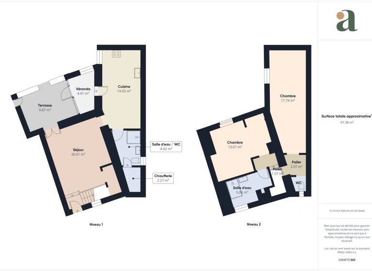 Maison à vendre 320 000 € 3 pièces 2<br/>chambres 78,9 m²<br/>superficie 218 m²<br/>terrain Rognes 13840