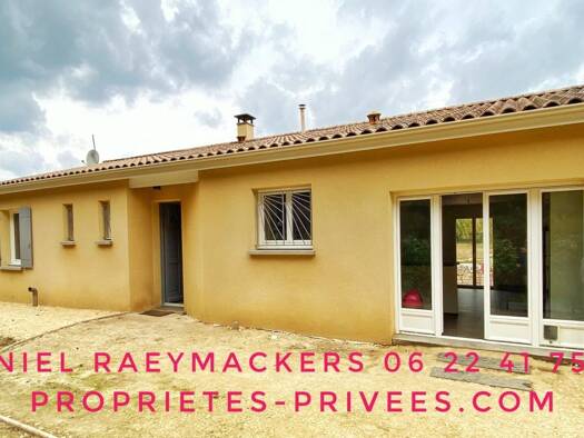 Maison de plain-pied à vendre 231 000 € 4 pièces 3 chambres 106 m² 2 400 m² de terrain Carsac-de-Gurson 24610