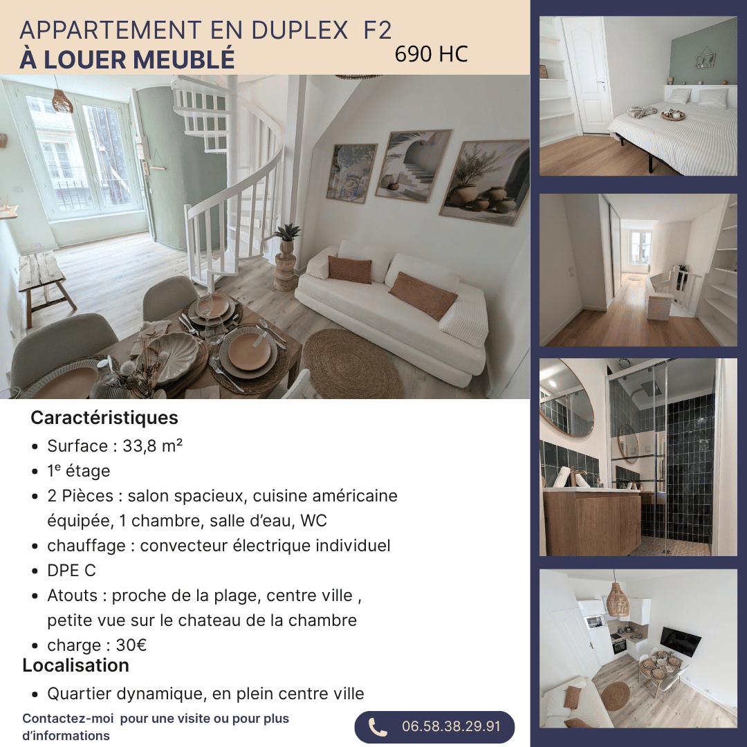 Appartement 2 pièces 34 m² · à Dieppe · 34 m² · 720 €/mois
