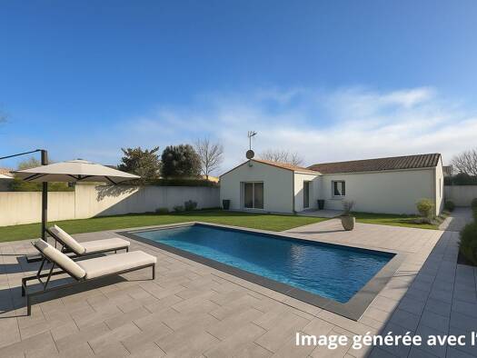 Maison de plain-pied à vendre 397 000 € 6 pièces 4 chambres 120 m² 666 m² de terrain Saint-Rogatien 17220