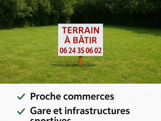 Terrain constructible viabilisé à vendre 135 000 € 401 m² de terrain Boissise-la-Bertrand 77350