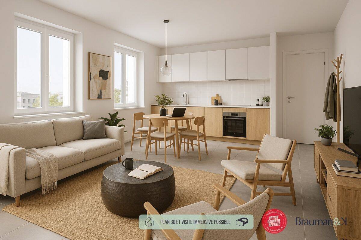 Appartement 3 pièces 67 m² · à Téteghem-Coudekerque-Village · 67 m² · 231 220 €