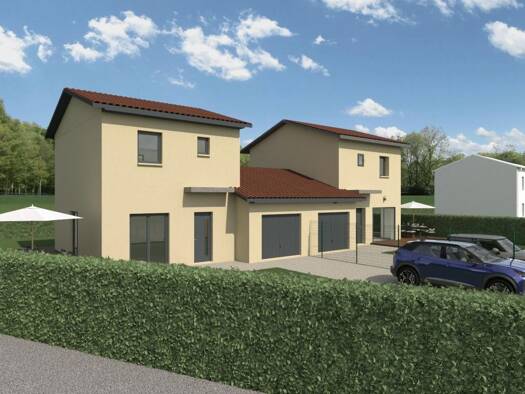 Terrain avec maison neuve à vendre 259 000 € 5 pièces 4 chambres 90 m² 450 m² de terrain Saint-Martin-en-Haut 69850