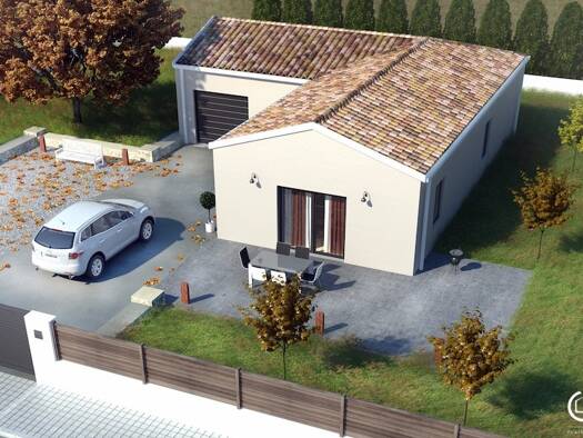 Terrain avec maison neuve à vendre 307 240 € 4 pièces 3 chambres 91 m² 306 m² de terrain Saint-Rogatien 17220