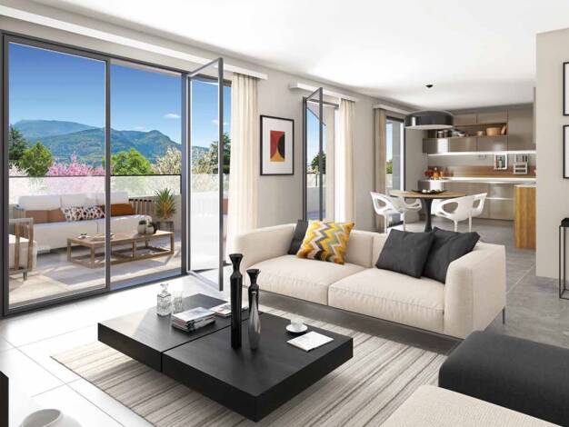 Appartement à vendre - neuf 460 000 € 3 pièces 2 chambres 66 m² Étage 1/2 Peripherie Poisy 74330