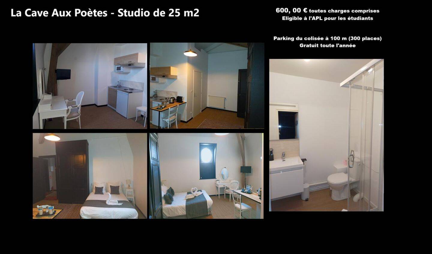 Appartement 1 pièce 25 m² · à Roubaix · 25 m² · 625 €/mois