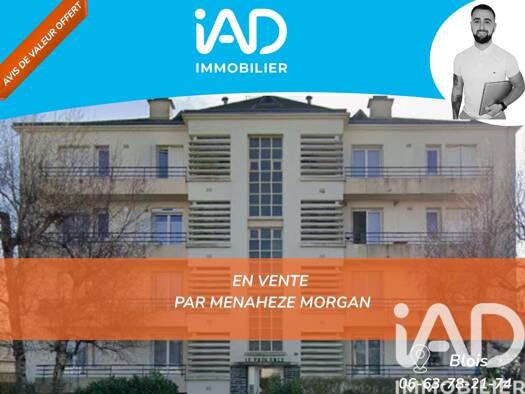 Appartement à vendre 123 000 € 3 pièces 2 chambres 72 m² Étage 4/4 Est Blois 41000