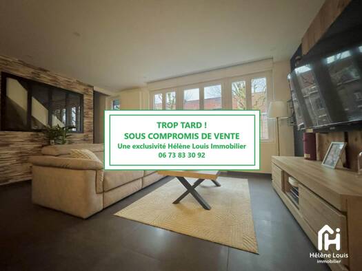 Maison à vendre 297 000 € 5 pièces 3 chambres 113 m² 223 m² de terrain Ennequin Loos 59120