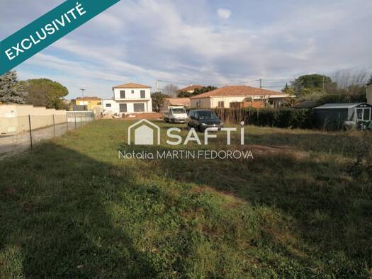 Terrain constructible viabilisé à vendre 240 000 € 950 m² de terrain Canet 34800