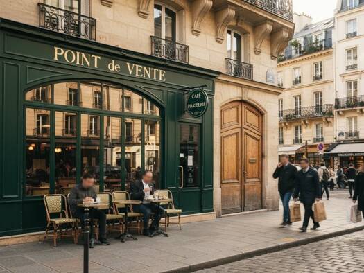 Bar / Café avec bail commercial 2 770 € 106 m² d'espace de restauration Hôtel de Ville-Planchette Levallois-Perret 92300