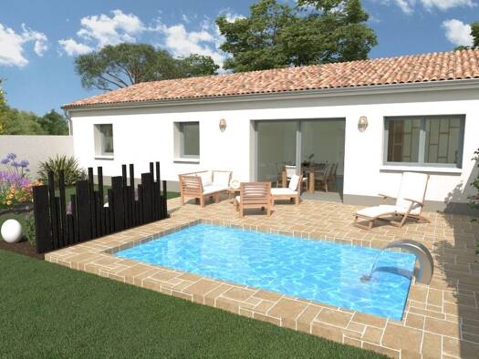 Terrain avec maison neuve à vendre 255 000 € 4 pièces 3 chambres 86 m² 376 m² de terrain Montroy 17220