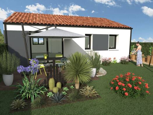 Terrain avec maison neuve à vendre 198 800 € 4 pièces 2 chambres 60,3 m² 330 m² de terrain Rouans 44640