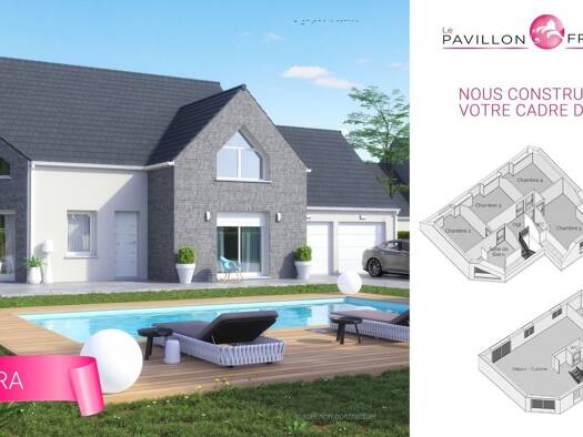 Terrain avec maison neuve à vendre 407 427 € 6 pièces 5 chambres 135 m² 800 m² de terrain Tigeaux 77163