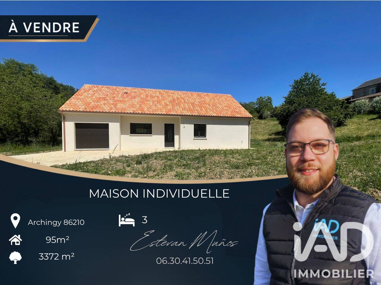 Maison 4 pièces 95 m² · à Archigny · 95 m² · 199 500 €