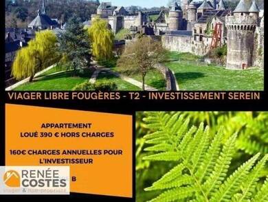 Appartement en viager libre Bouquet 49 583 € 2 pièces 1 chambre 33 m² Étage 1/4 Rille-Saint Sulpice Fougeres 35300