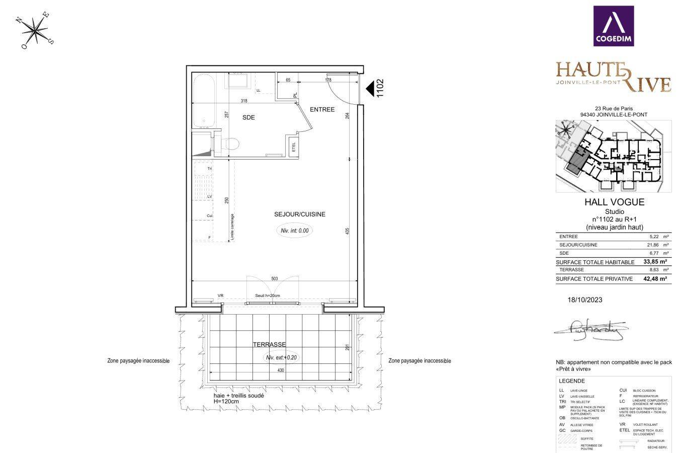 Appartement 1 pièce 34 m² · à Joinville-le-Pont · 34 m² · 1 103 €