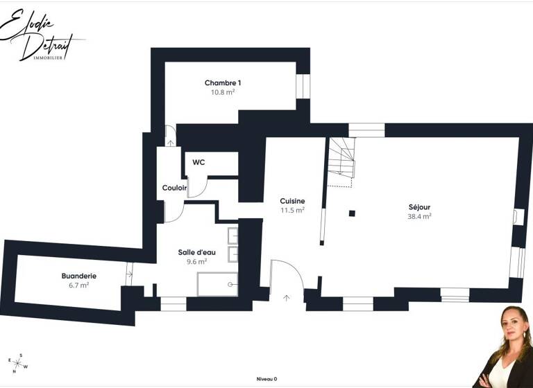 Maison de ville à vendre 169 900 € 5 pièces 3 chambres 105 m² 238 m² de terrain Montbizot 72380